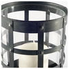 Oliver Black Metal/Glass Caged Table Candle Holder, Candles & Candle Holder by Mercana, 7" length x 7.09" width x 8.46" height thumbnail 3