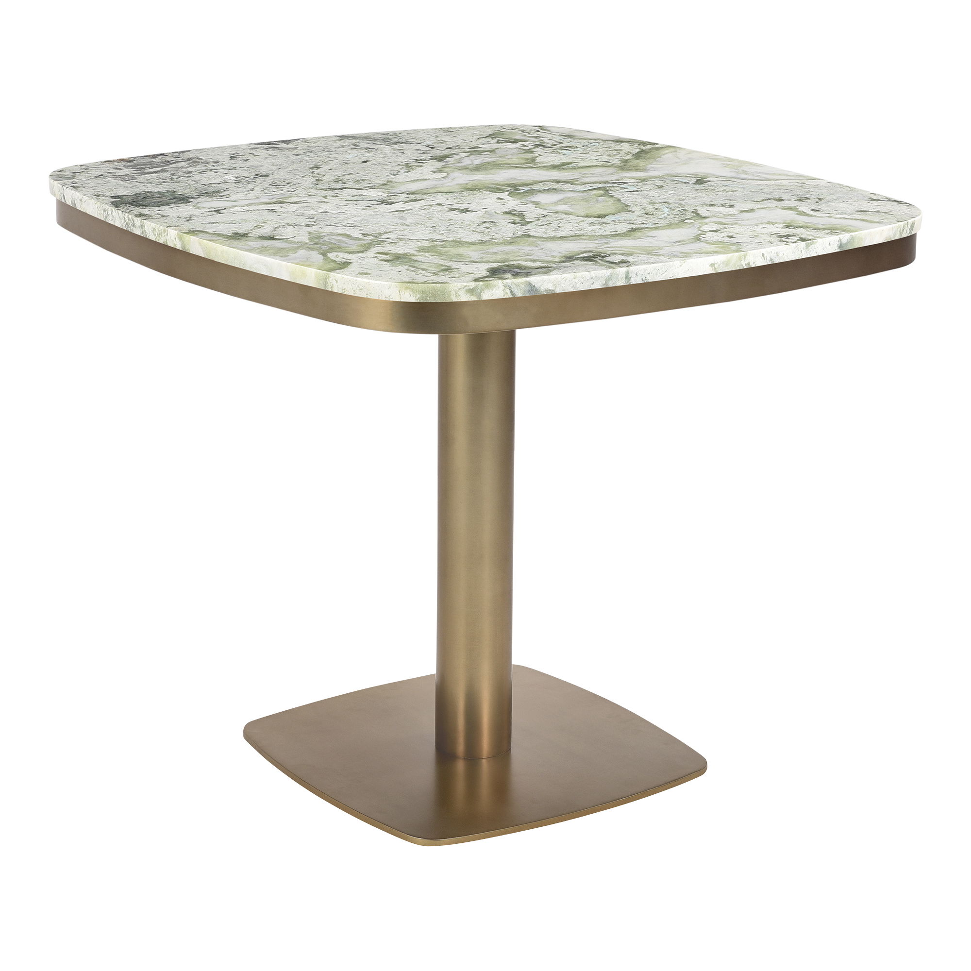 Celeste Cafe Table Green Onyx Marble, Coffee Table by Moe's Home, 36" width x 30" height x 36" depth View 2