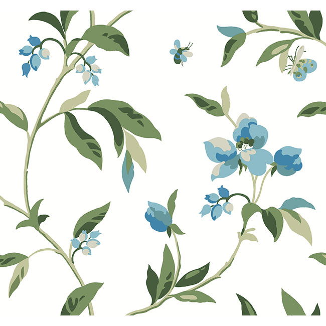 Springtime Blue & Green Wallpaper large image 