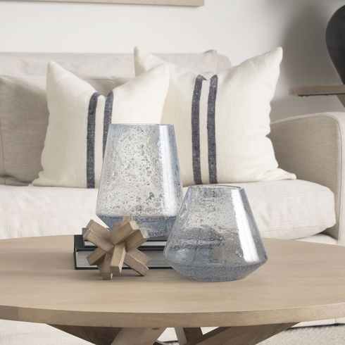 Robyn Tall Blue Glass Vase