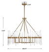 Crystal Stick 8 Light Brass Chandelier, Pendant by Uttermost, 38.75" width x 31.25" height x 38.75" diameter x 38.75" depth thumbnail 4