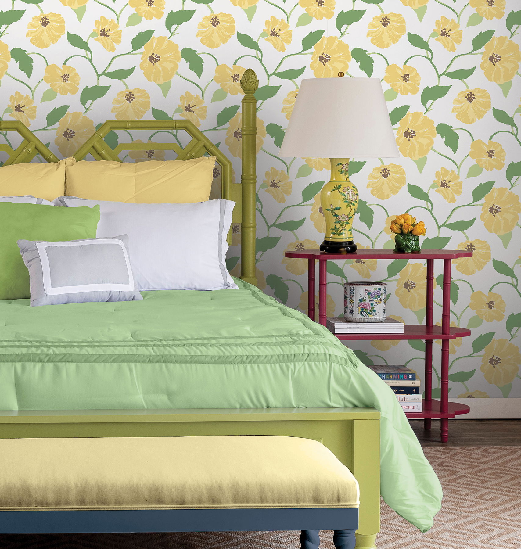 Jungle Garden Lemon Grove Peel & Stick Wallpaper large image 