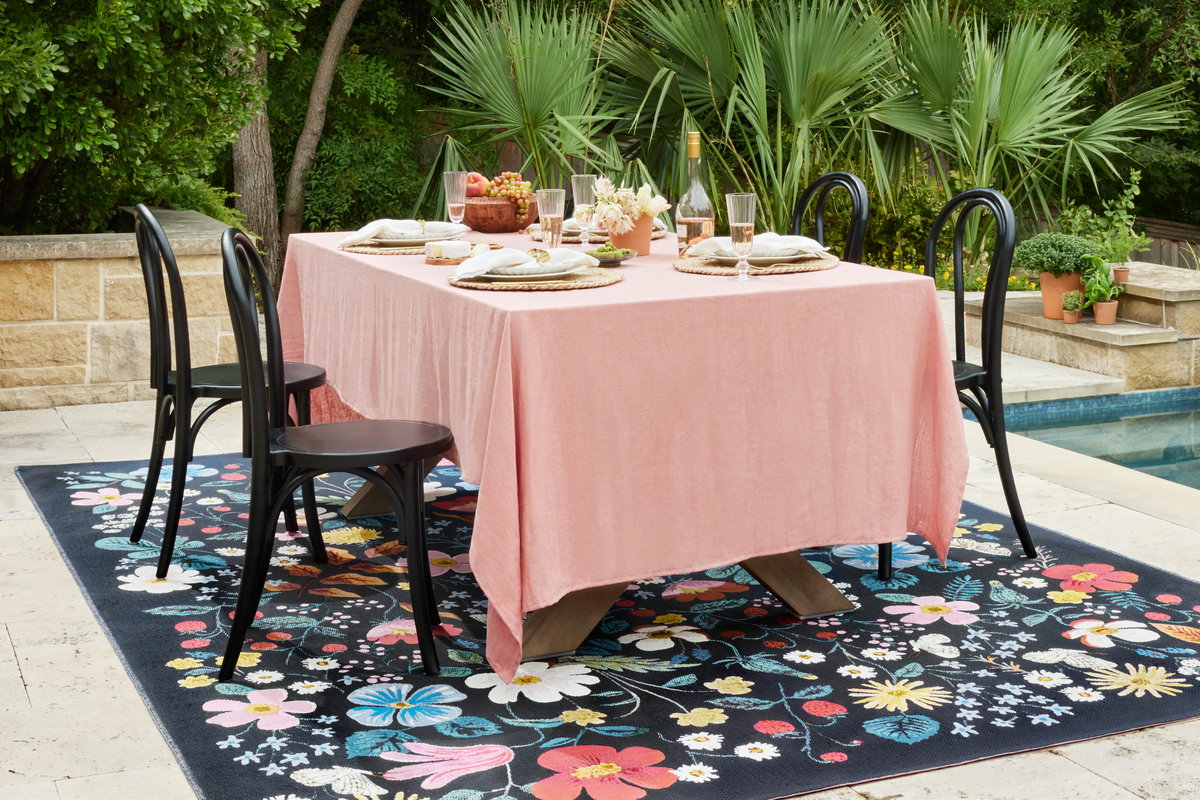 Rifle Paper Co. x Loloi Perennial Rug, 1'6" length x 1'6" width View 3