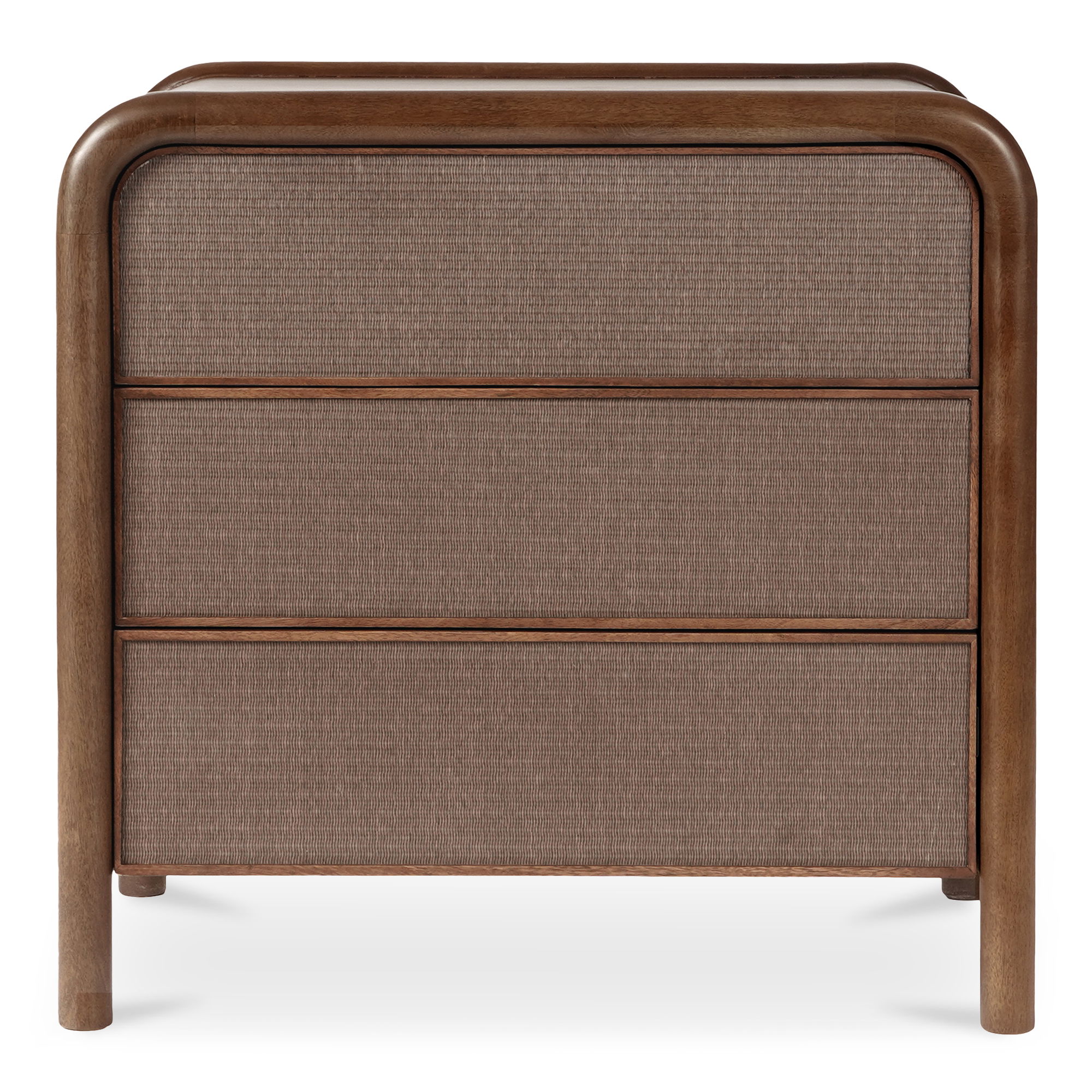 Rye 3 Drawer Nightstand Warm Brown large image 
