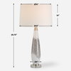 Quinn White & Silver Table Lamp, by Uttermost, 1'3" width x 2'4.75" height x 1'3" depth thumbnail 3