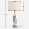 Quinn White & Silver Table Lamp, by Uttermost, 15" width x 28.75" height x 15" depth thumbnail 3