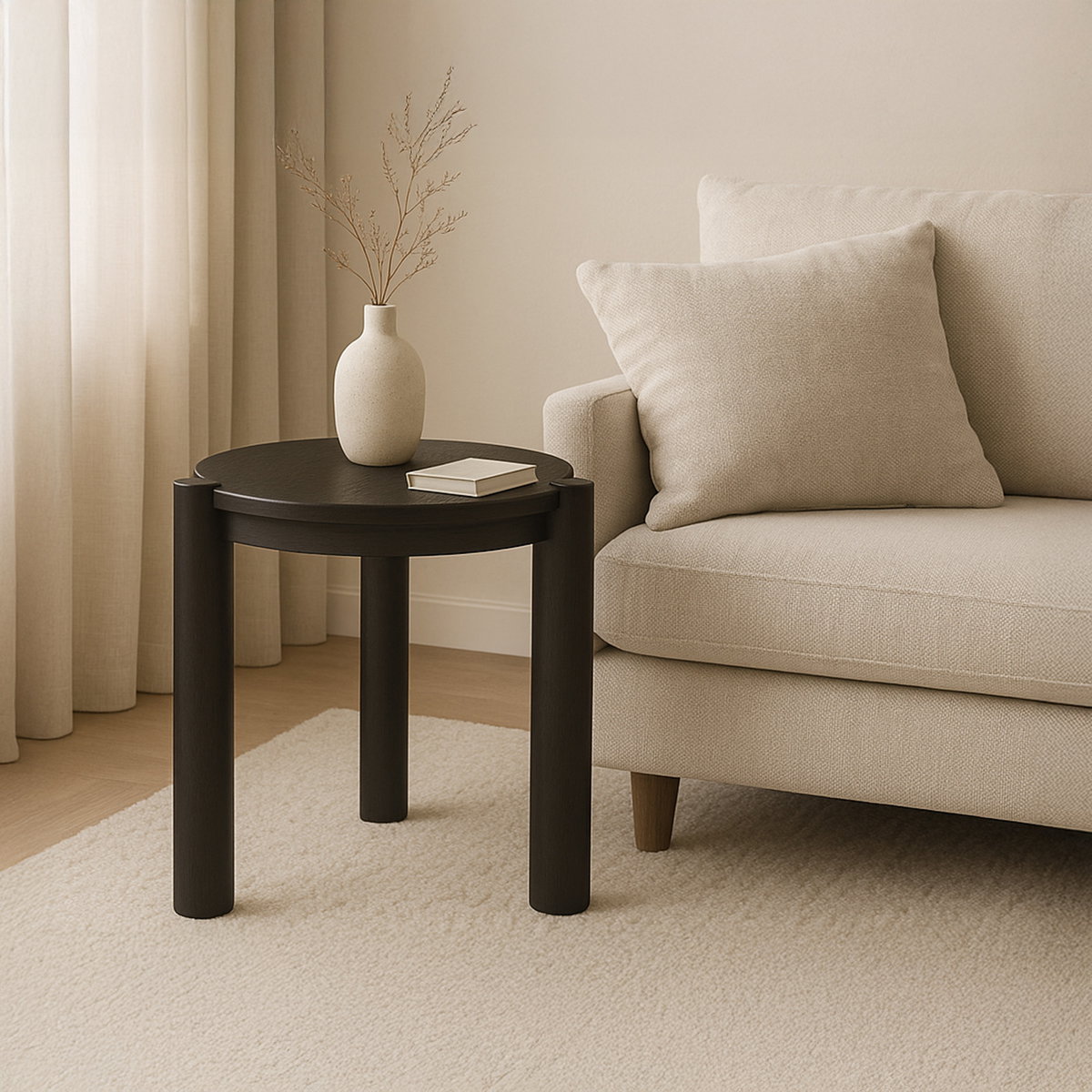 Jack Side Table Brushed Dark Brown, Side & End Table by Moe's Home, 22" width x 22" height x 22" depth View 5