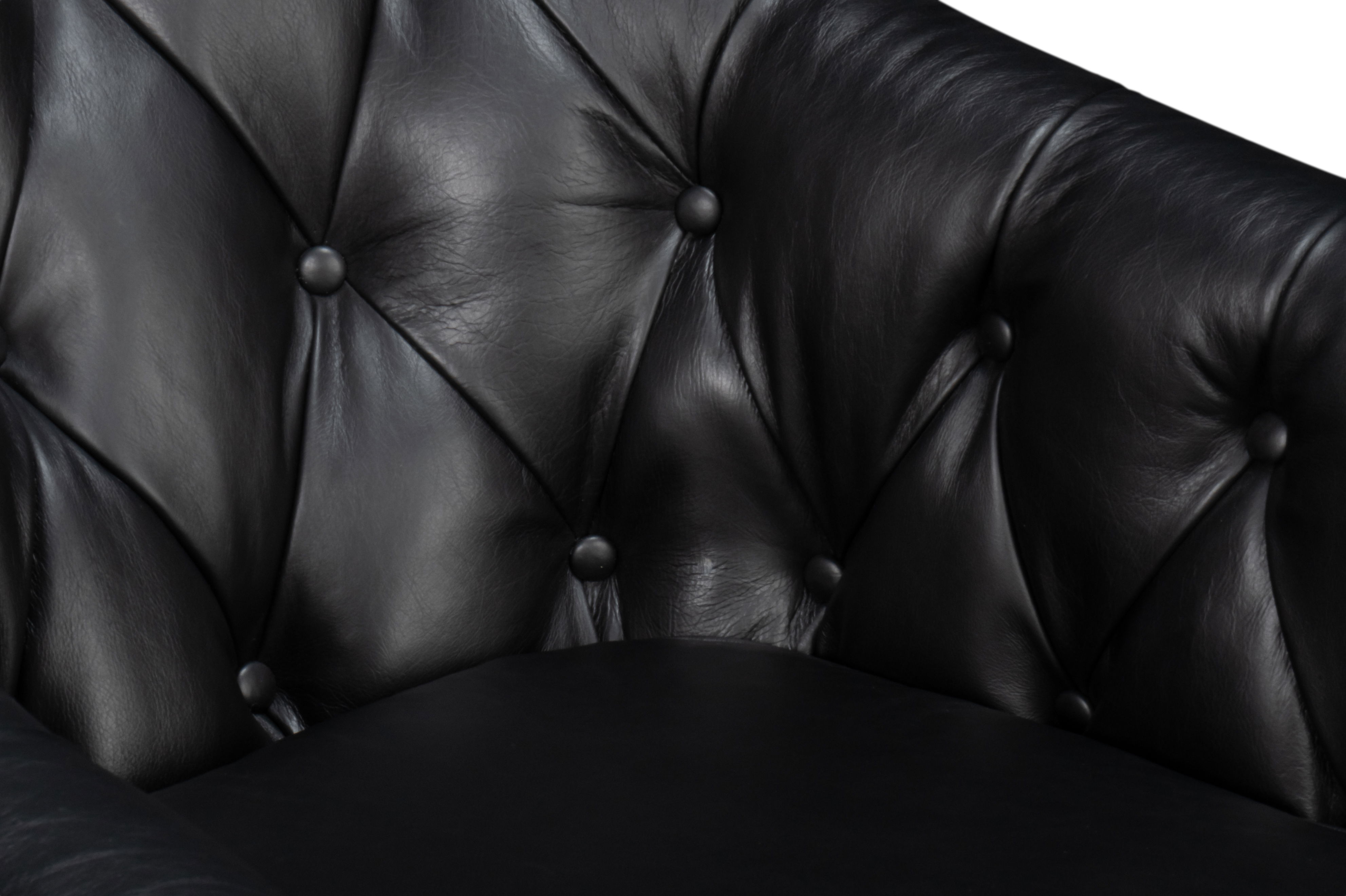 Coolidge Leather Swivel Chair, Black large image 
