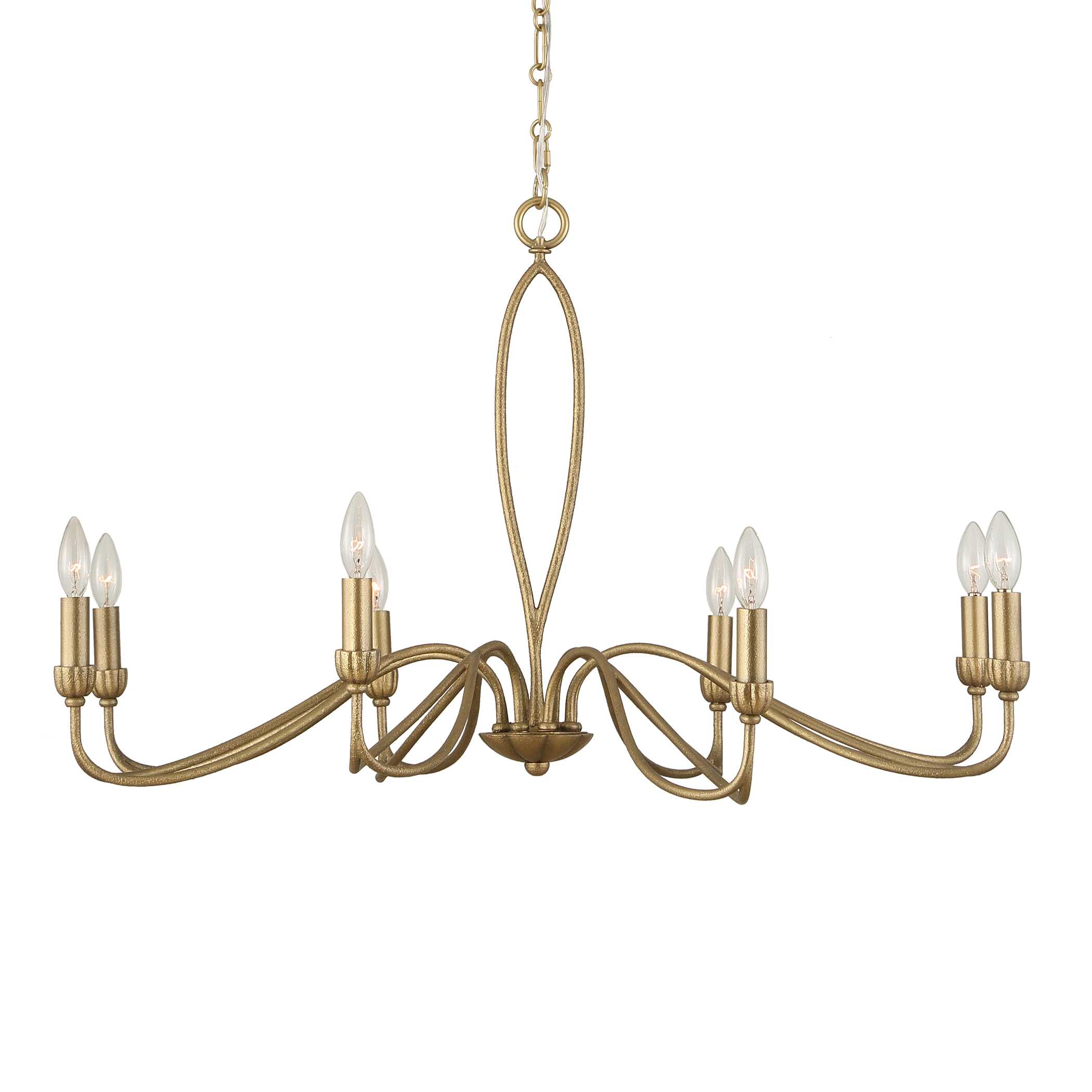 Corella 8 Light Chandelier, Ceiling Light by Uttermost, 23" height x 40" diameter View 1
