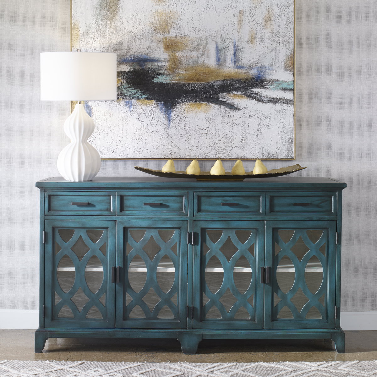 Oksana Wooden Credenza, Sideboards & Buffet by Uttermost, 63.18" width x 35" height x 18" depth View 2