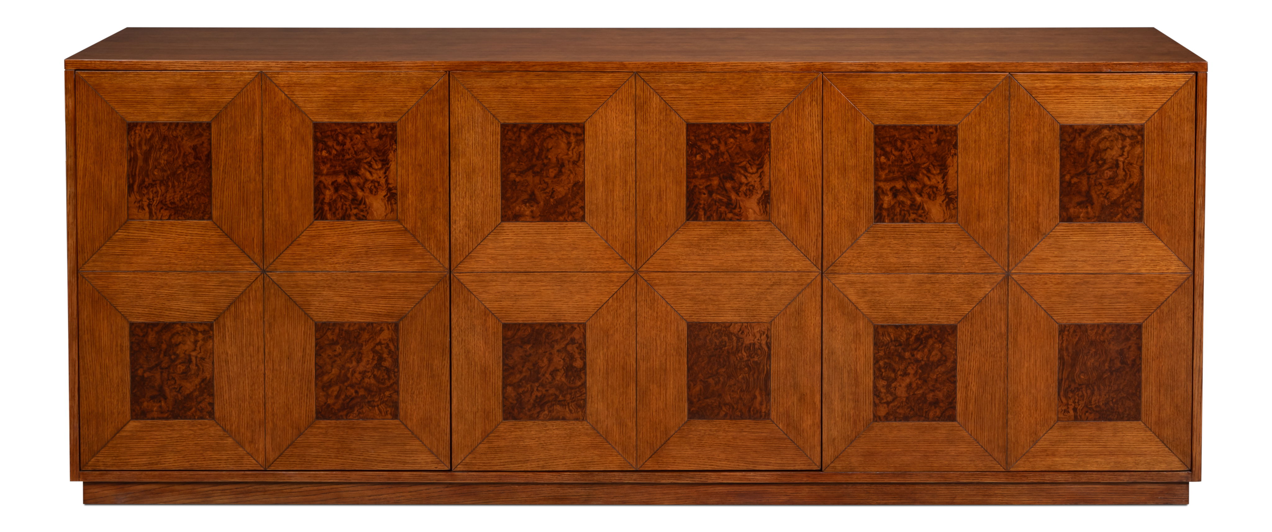 Newport Credenza, Cabinets & Sideboard by Sarreid, 86" length x 20" width x 34" height View 2