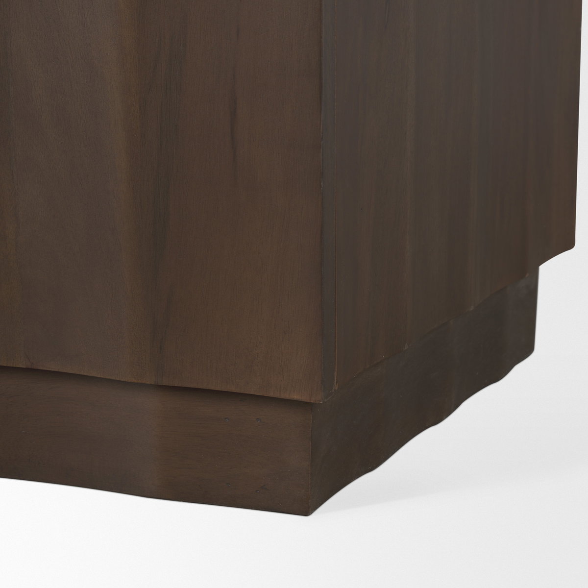 Swanson Dark Brown Wooden Scalloped Sideboard, Sideboards & Buffet by Mercana, 72" length x 19" width x 32" height View 12