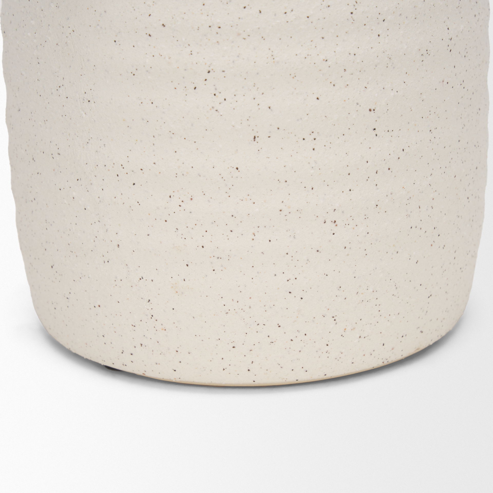Tyrus Medium Textured Matte White with Speckling Ceramic Vase large image 