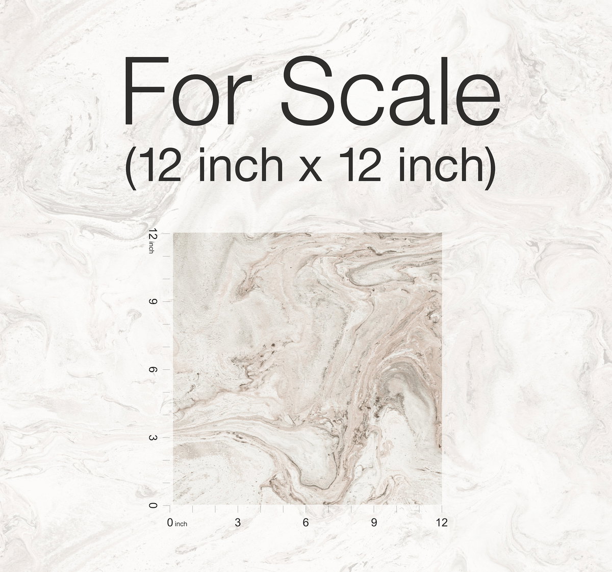 Oil & Marble Clay & Taupe Peel & Stick Wallpaper, by York Wall, 20' length x 2'3" width x 0.02" depth View 5