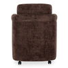Mesto Rolling Dining Chair Dark Brown, by Moe's Home, 26" width x 32.5" height x 25.6" depth thumbnail 6