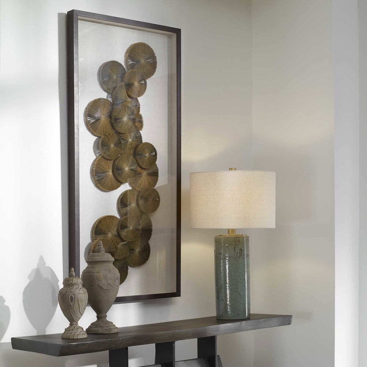 The Times Shadow Box Wall Art, by Uttermost, 27.6" width x 59.1" height x 2.5" depth View 4