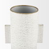 Torres Small Textured Off White with Gold Metal Vase thumbnail 5