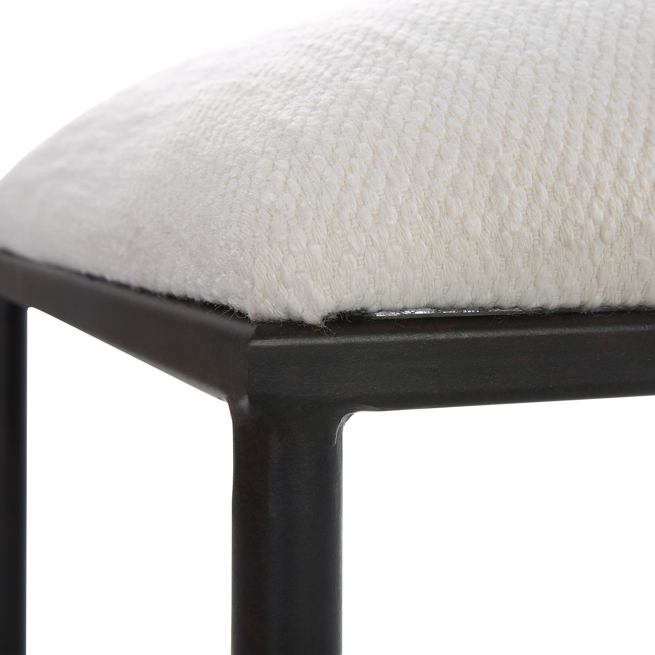 Avenham Small Black Framed Bench large image 