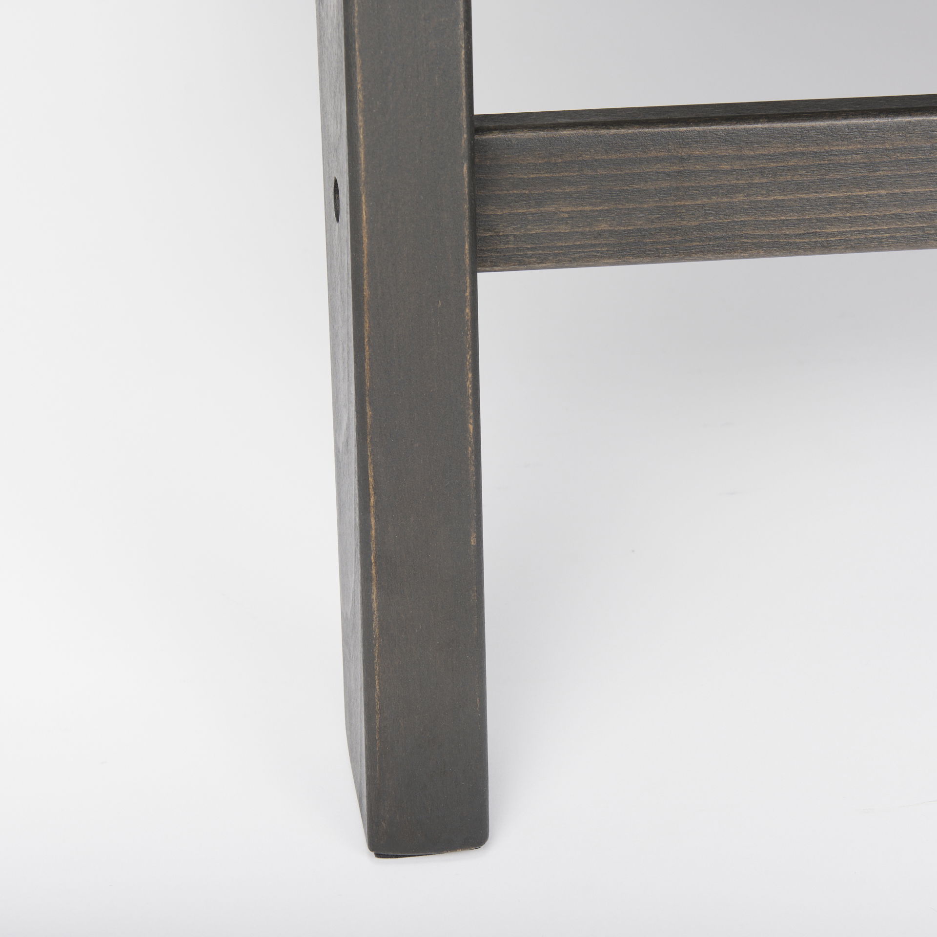 Elodie 24.4L x 33.9W x 30.7H Black Leather with Black Stain Beech Wood Frame Accent Chair, by Mercana, 24.41" length x 31.5" width x 30.71" height View 11