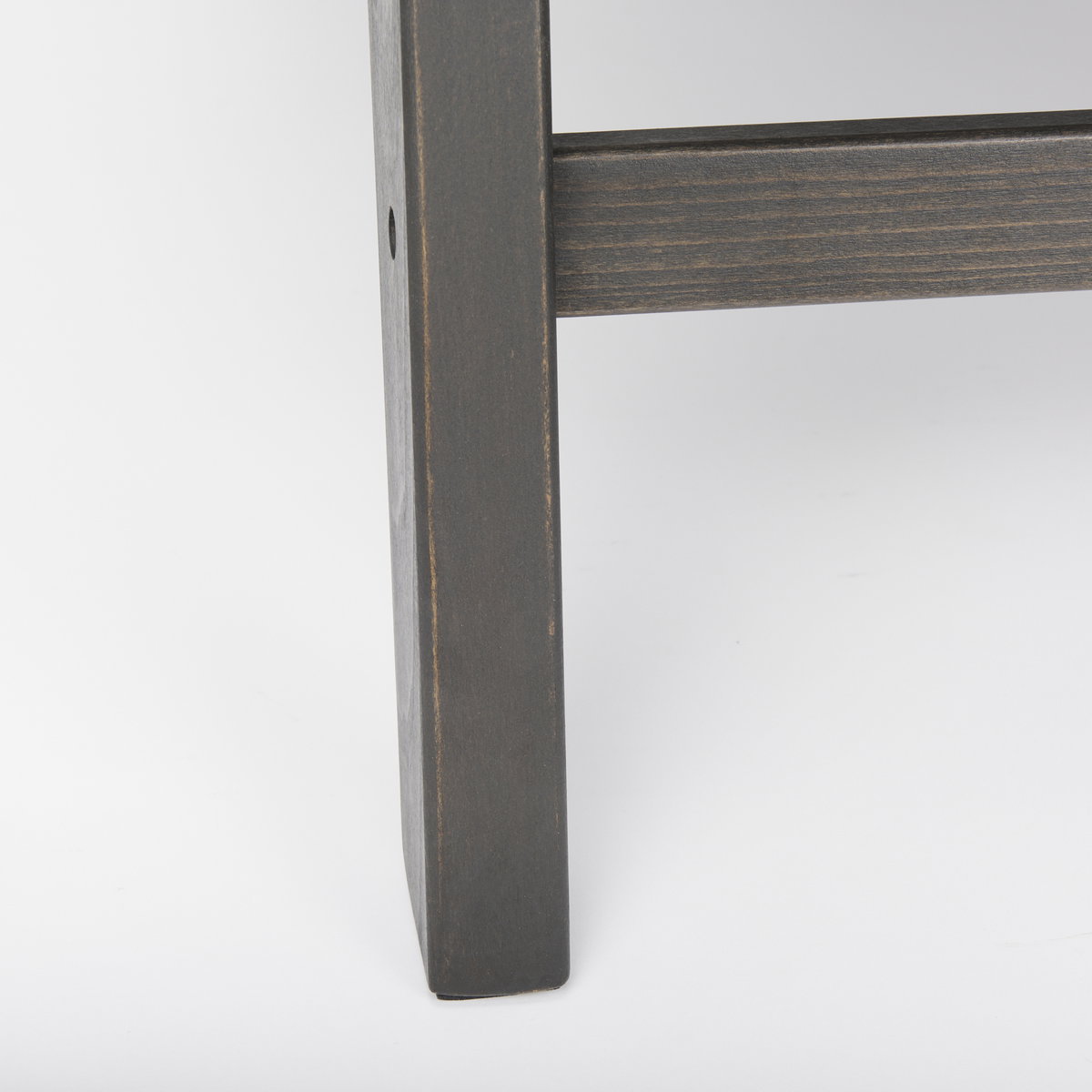 Elodie 24.4L x 33.9W x 30.7H Black Leather with Black Stain Beech Wood Frame Accent Chair, by Mercana, 24.41" length x 31.5" width x 30.71" height View 11