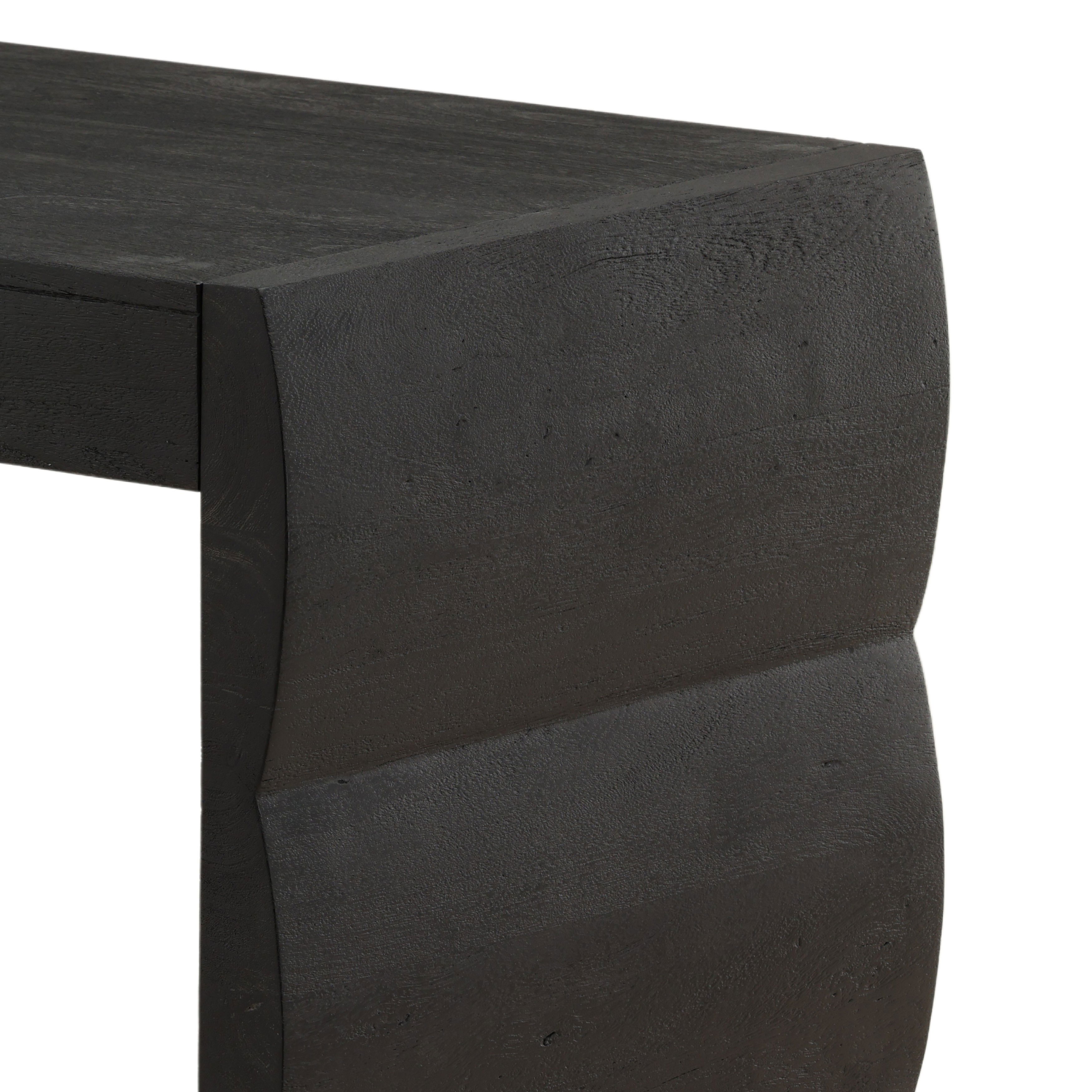 Natassia Desk Black, by Dovetail, 51.5" width x 30" height x 22" depth View 7