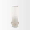 Tovah Medium Textured White with Gold Metal Vase thumbnail 3