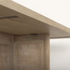 Grier 84' Light Brown Wood with Cane Dining Table thumbnail 7
