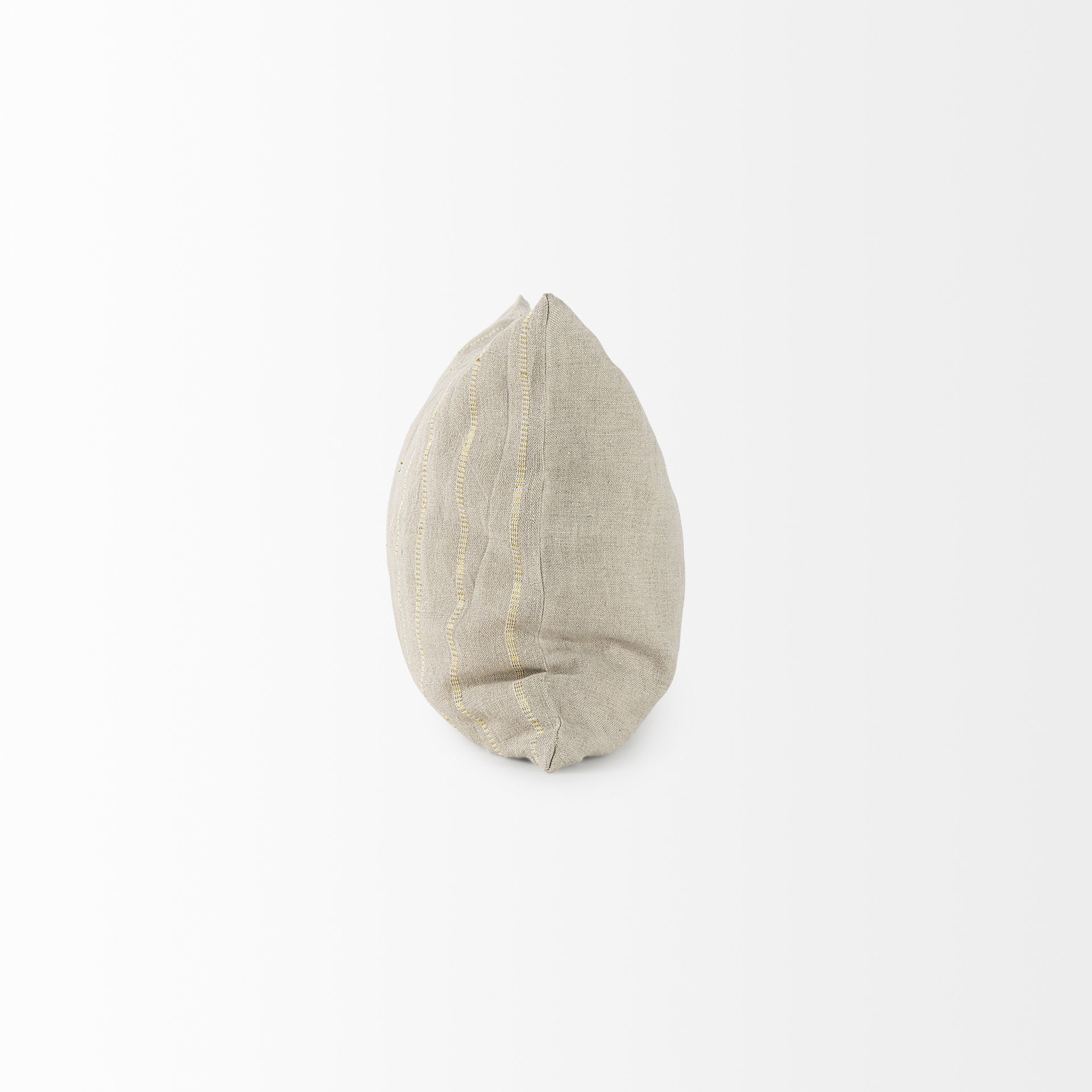 Danika  Beige and Gold Fabric Decorative Pillow Cover large image 