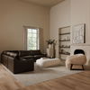 Thurlow Corner Chair Espresso Brown Leather thumbnail 5
