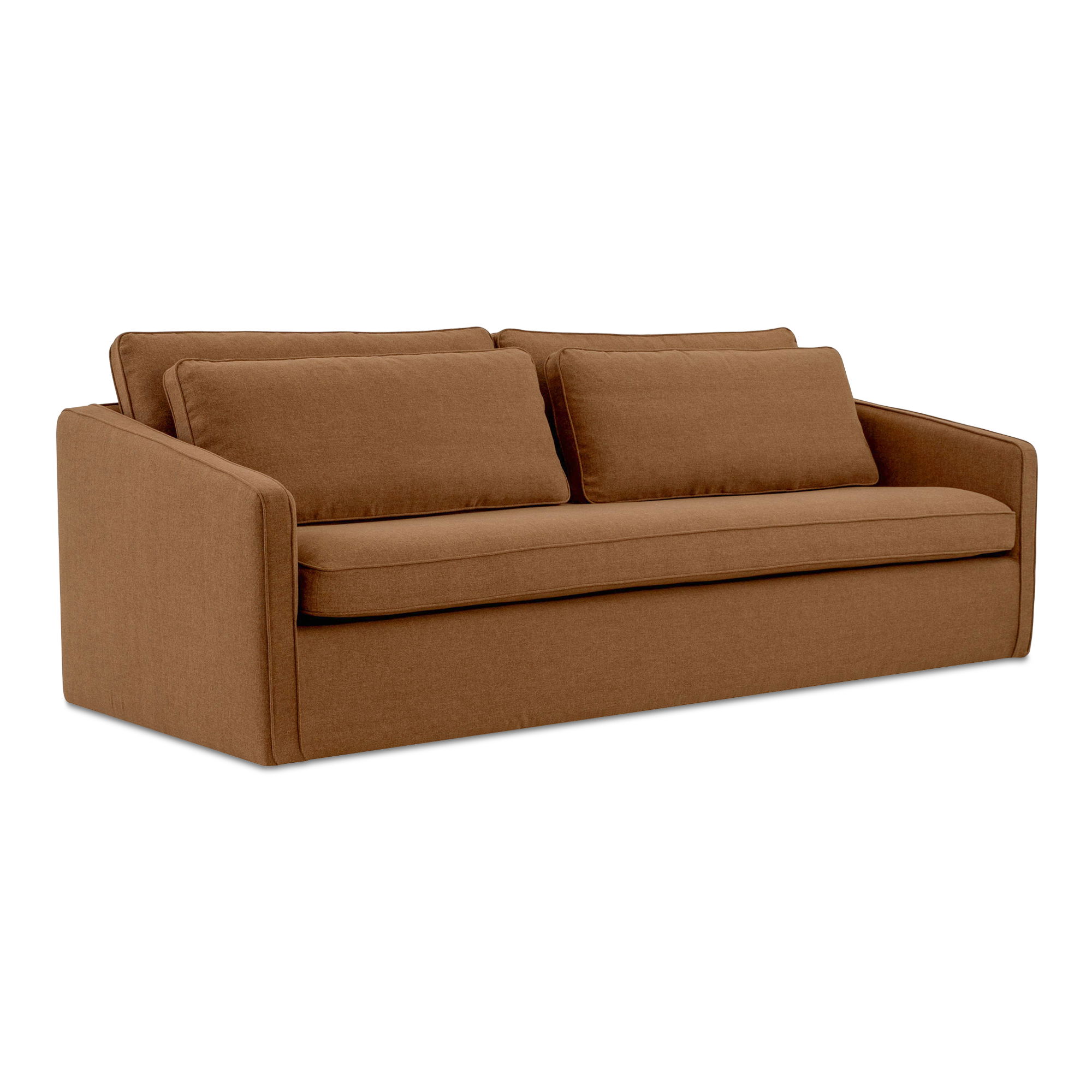 Phoebe Sofa Rust, Sofas & Sectional by Moe's Home, 91.3" width x 28.9" height x 39.4" depth View 2
