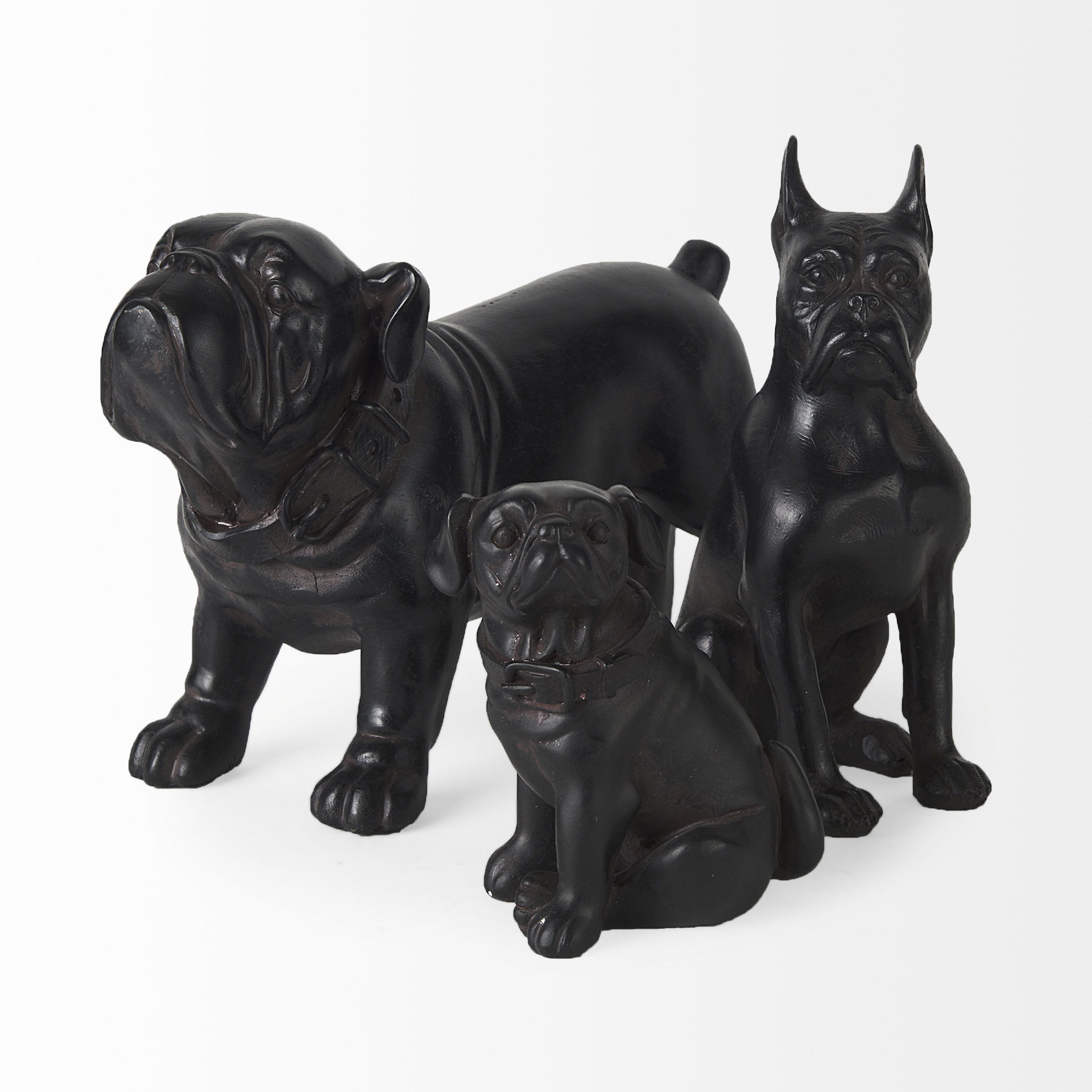 Hugo 5L x 13W Black Resin Bulldog large image 