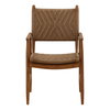 Araya Outdoor Dining Chair Set of 2 Light Brown, by Dovetail, 21.5" width x 36.29" height x 26.61" depth thumbnail 2