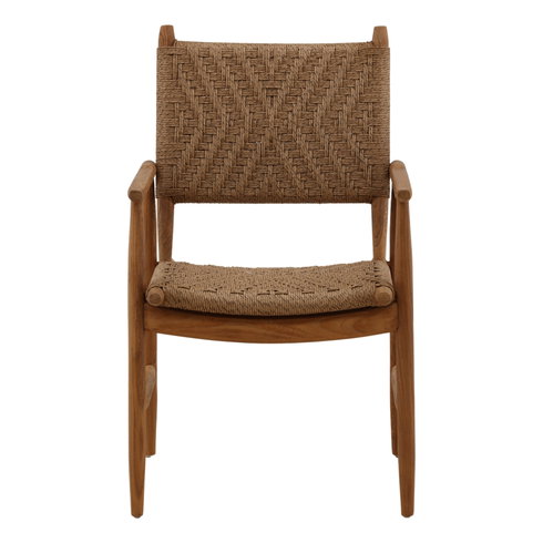 Araya Outdoor Dining Chair Set of 2 Light Brown