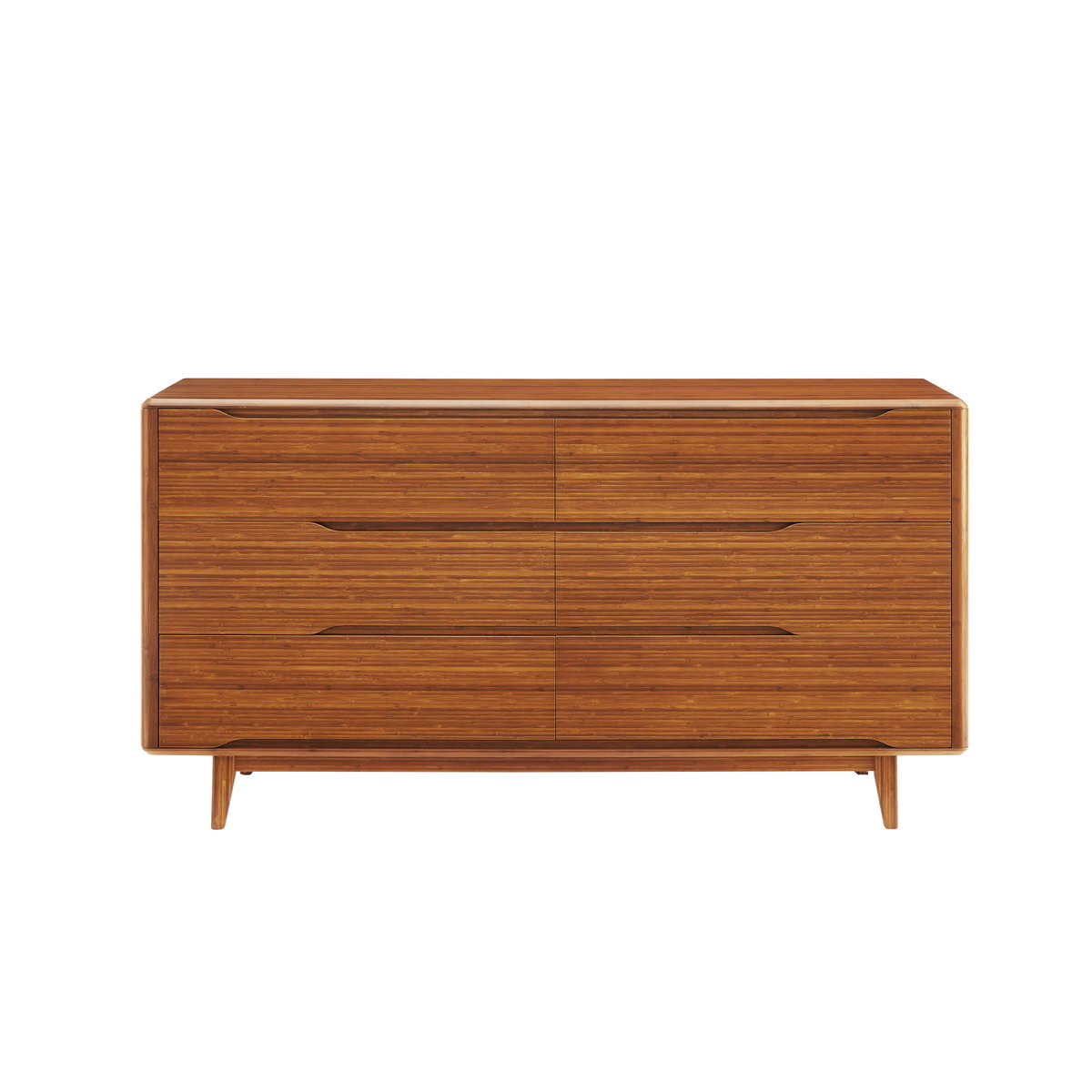 Currant Six Drawer Double Dresser, Amber, by Greenington, 19" length x 64" width x 34.25" height View 4