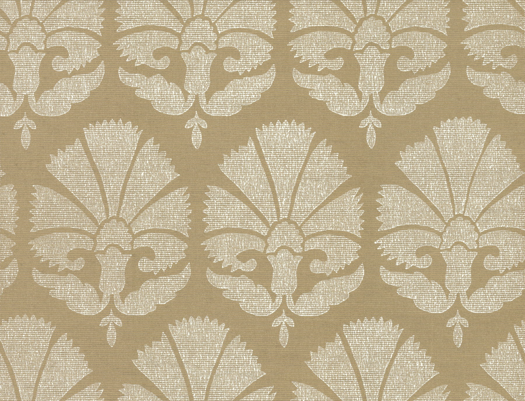 Ottoman Fans Gold & White Wallpaper large image 
