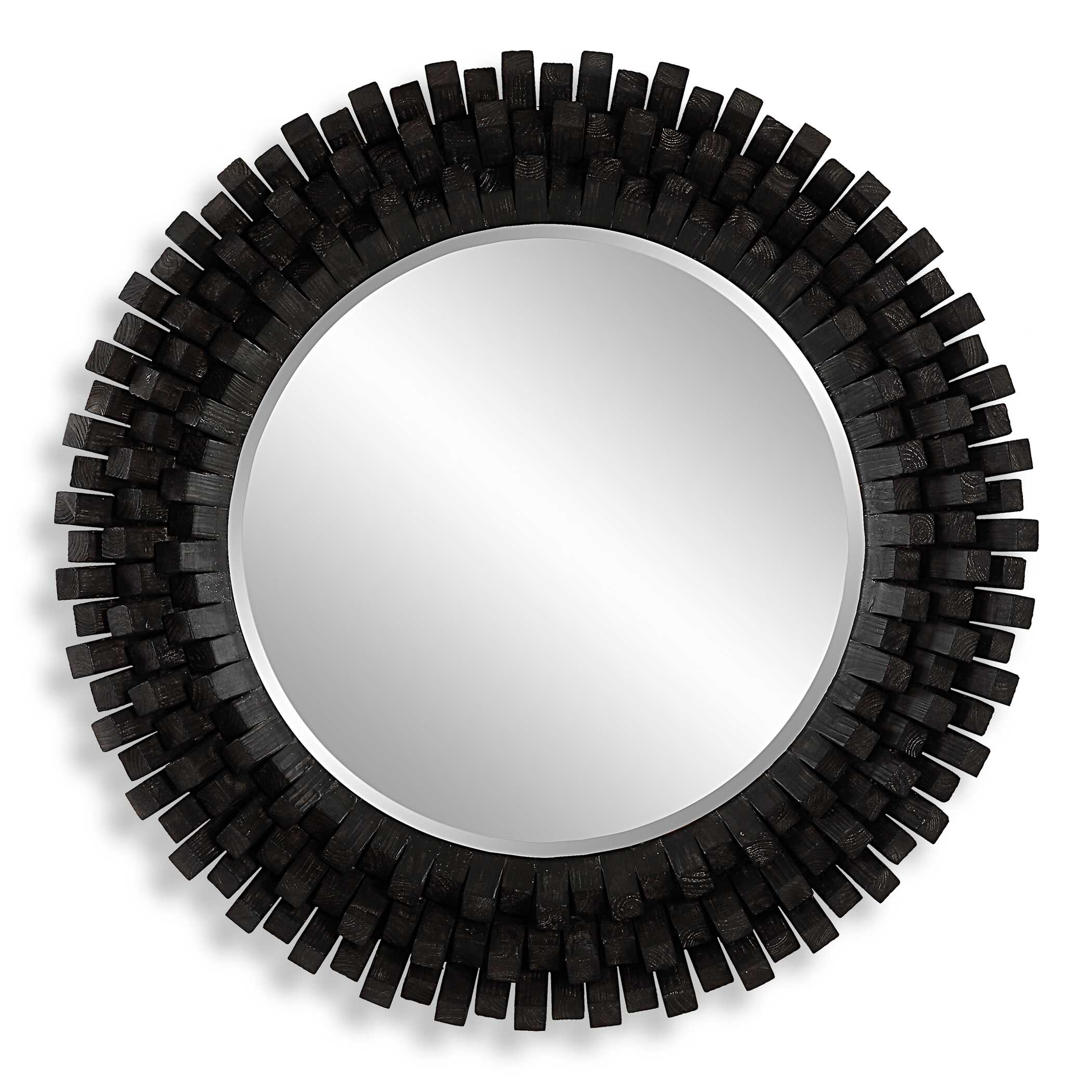 Circle Of Piers Round Mirror, by Uttermost, 42.12" width x 42.12" height x 3.75" depth View 1