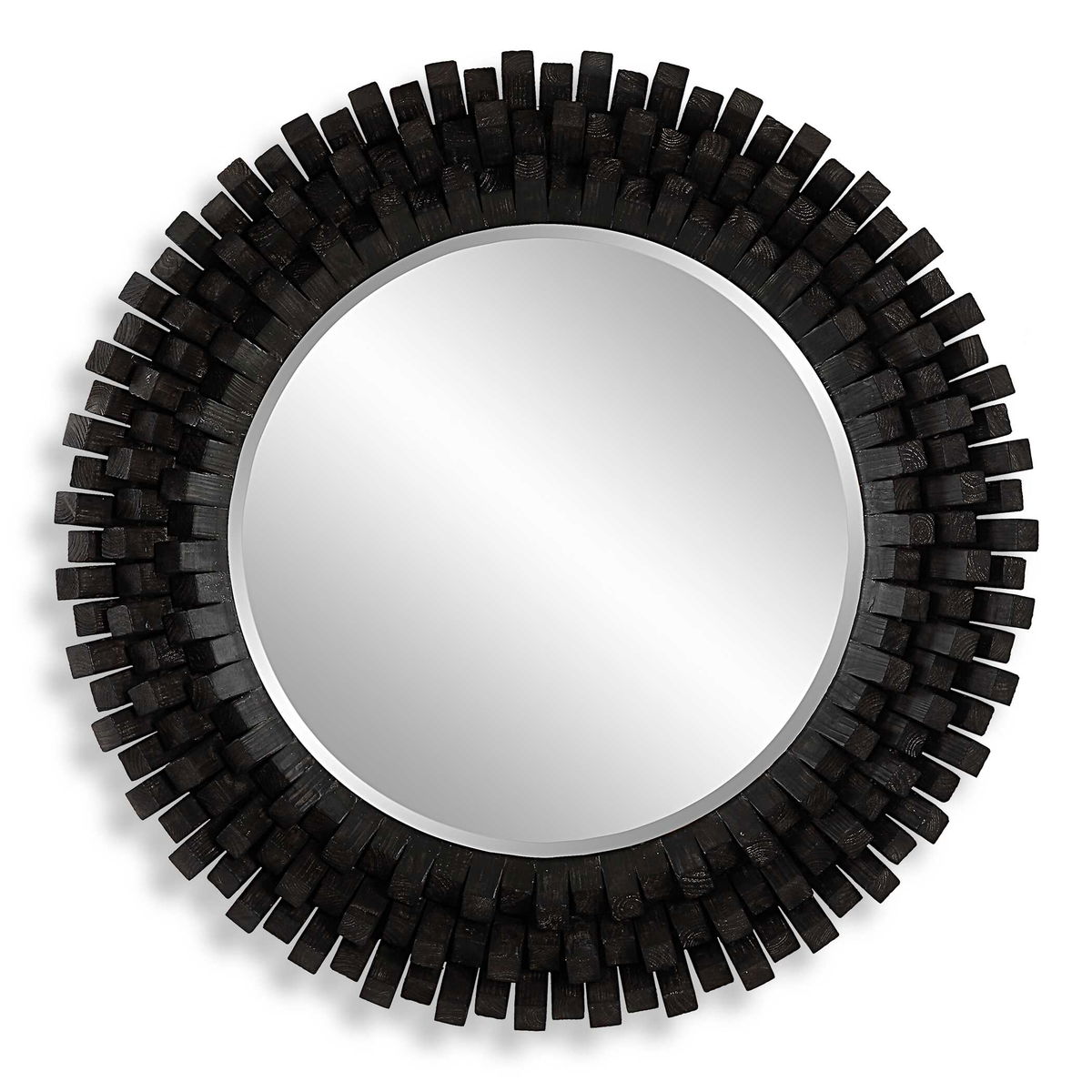 Circle Of Piers Round Mirror, by Uttermost, 42.12" width x 42.12" height x 3.75" depth View 1