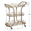 Stassi Gold Serving Cart, Bar Carts & Cabinet by Uttermost, 31.5" width x 37.12" height x 15.25" depth thumbnail 3