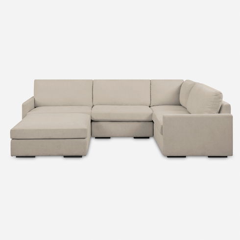 Refuge Sand Sofa Ottoman