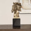 Chiseled Horse Bust Sculpture, Decorative by Uttermost, 6.5" width x 13.25" height x 6" depth thumbnail 3