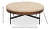 Corbet Cocktail Ottoman  Cappucino White, by Sarreid, 3'3" length x 3'3" width x 1'4" height thumbnail 12