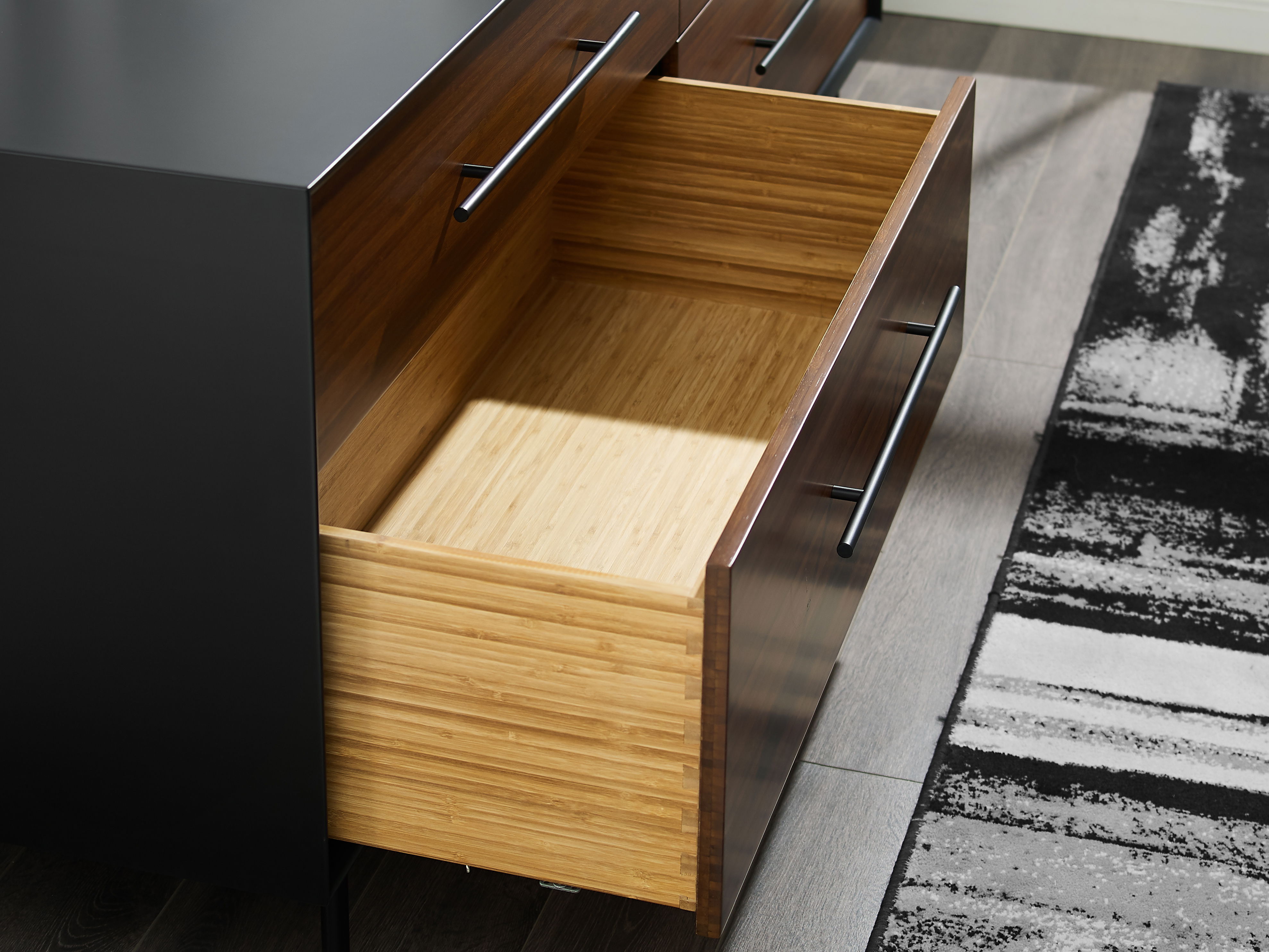 Park Avenue 4 Drawer Double Dresser, Ruby, by Greenington, 18" length x 73.5" width x 28" height View 10