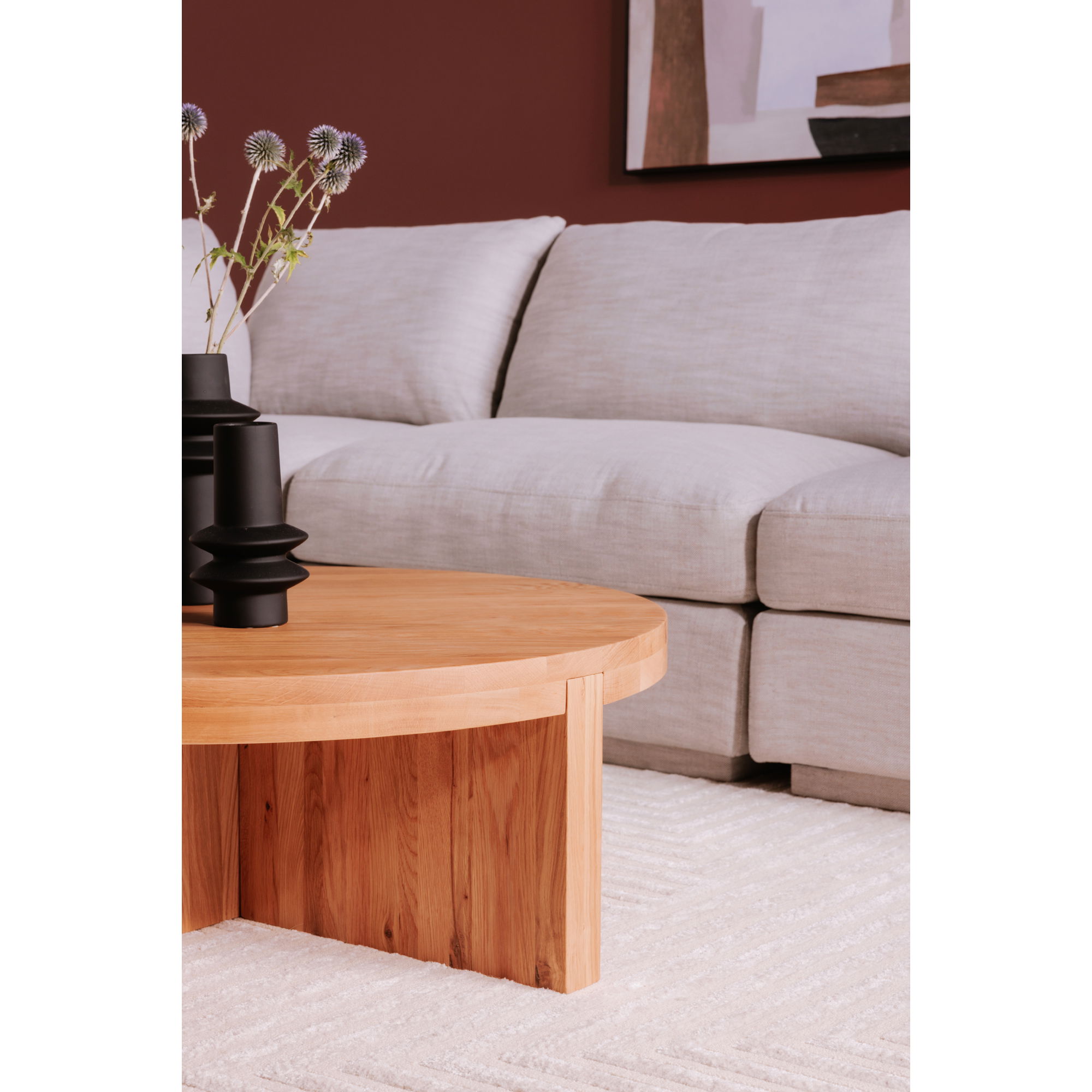 Folke Round Coffee Table Natural large image 