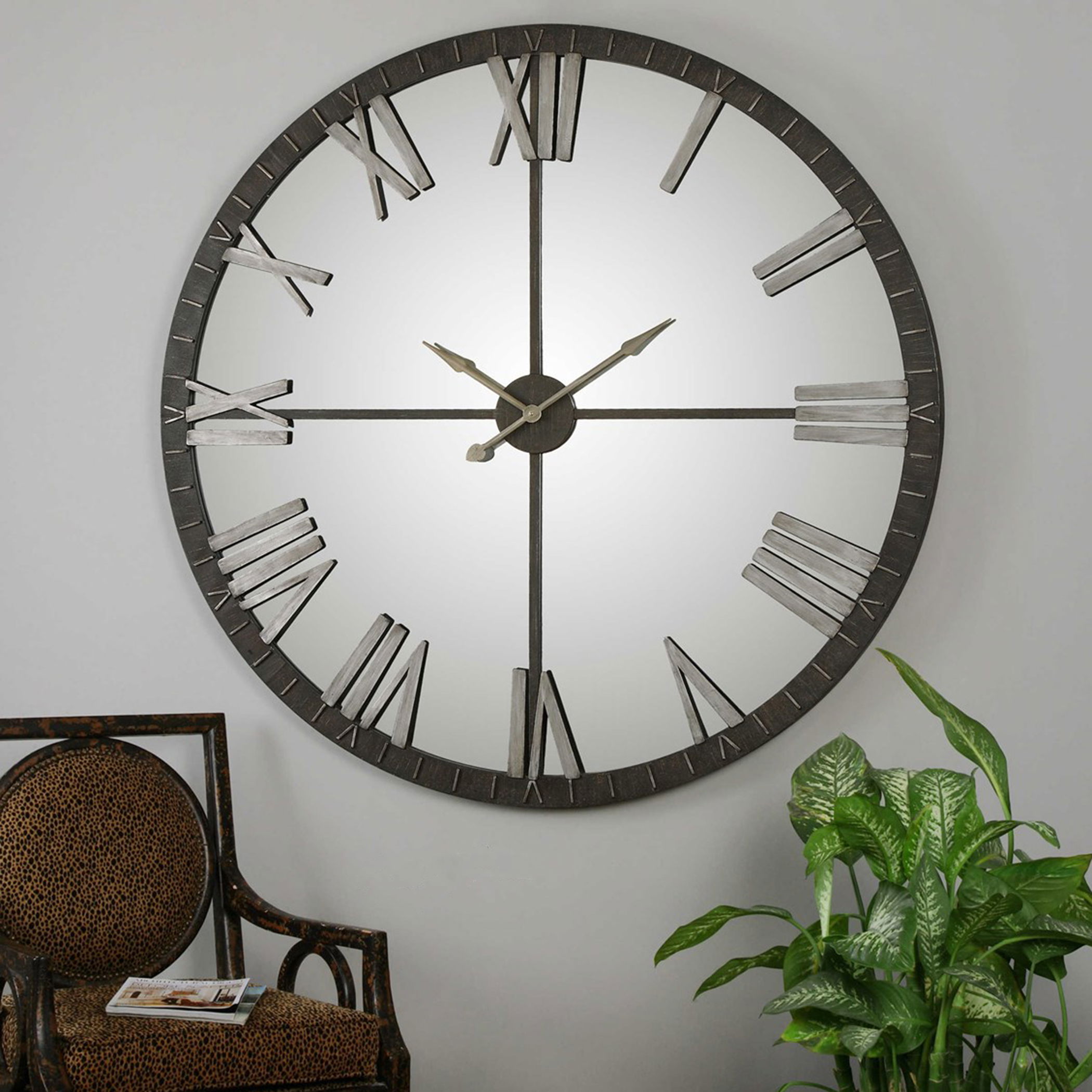 Amelie Large Bronze Wall Clock large image 