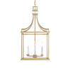 Montreal 4 Light Brass Lantern Pendant, by Uttermost, 13.87" width x 27.75" height x 13.87" depth thumbnail 8