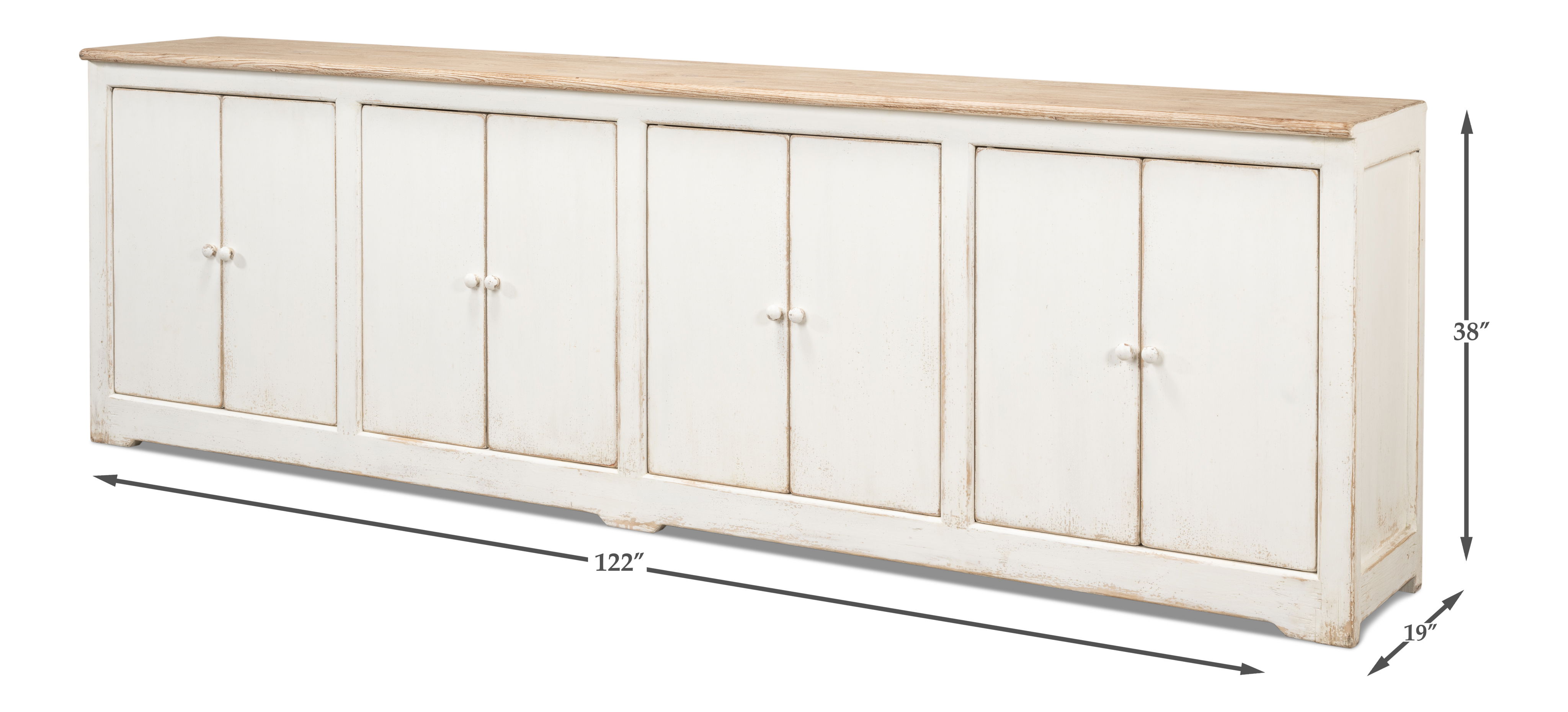 Eight Is Enough Sideboard,Whitewash large image 