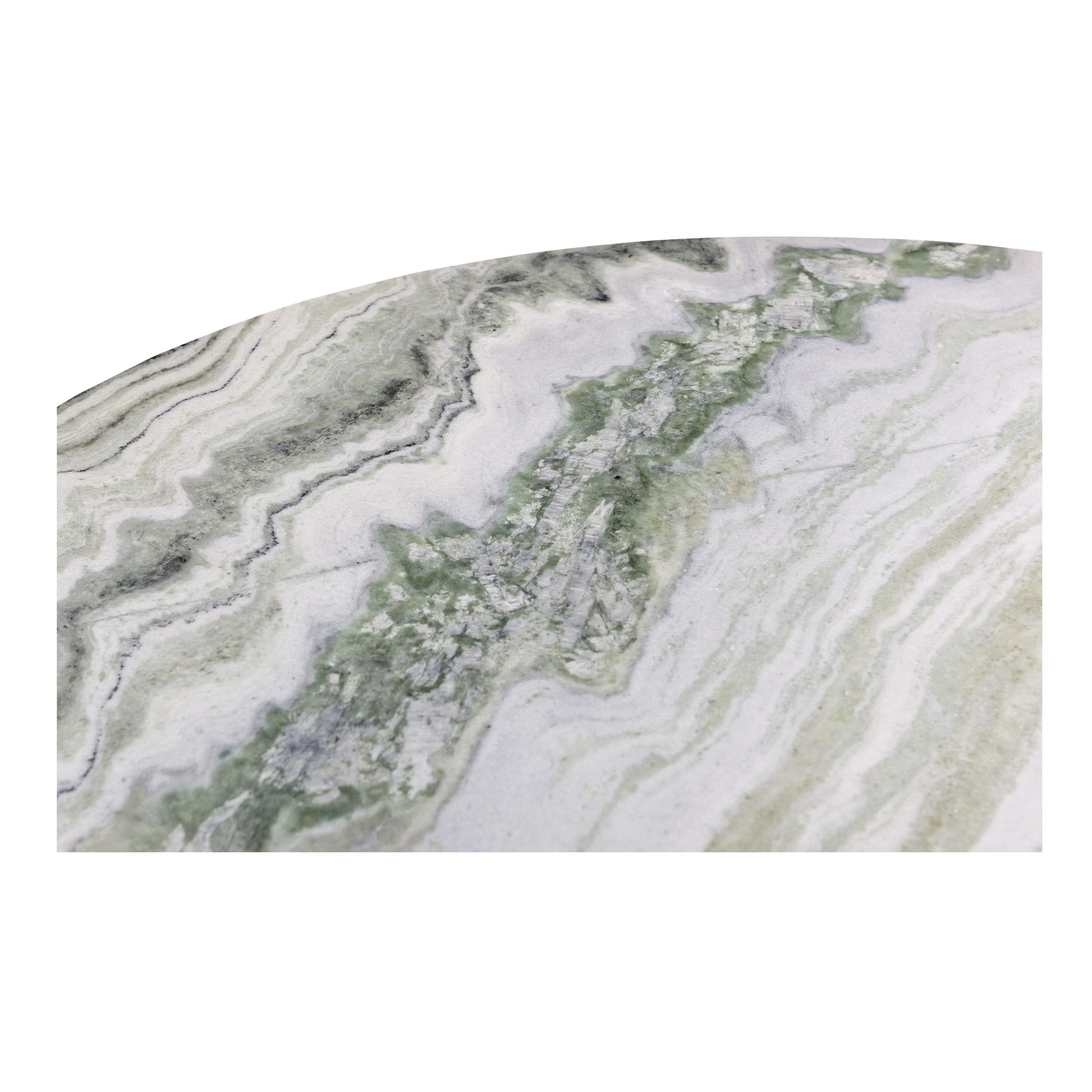 Celia Round Dining Table Green Onyx Marble, by Moe's Home, 48" width x 30" height x 48" depth View 5