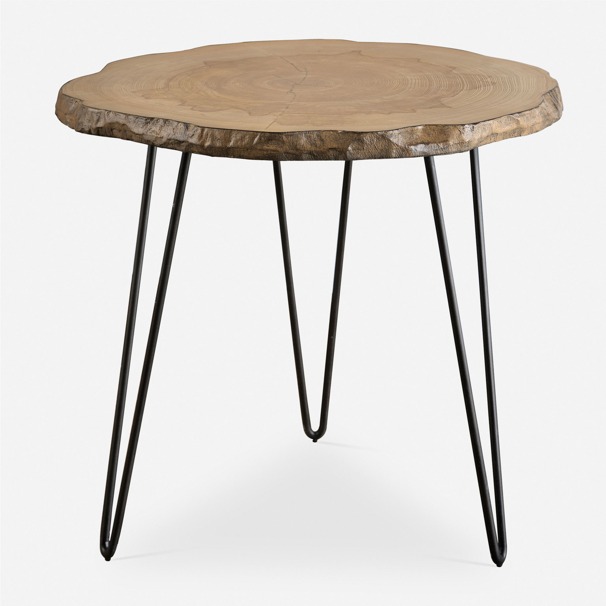 Runay Wood Slab Side Table large image 