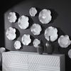 Abella Ceramic Wall Decor Set/3 White, Sculptural Wall Art by Uttermost, 17.87" width x 17.87" height x 3.87" depth thumbnail 5