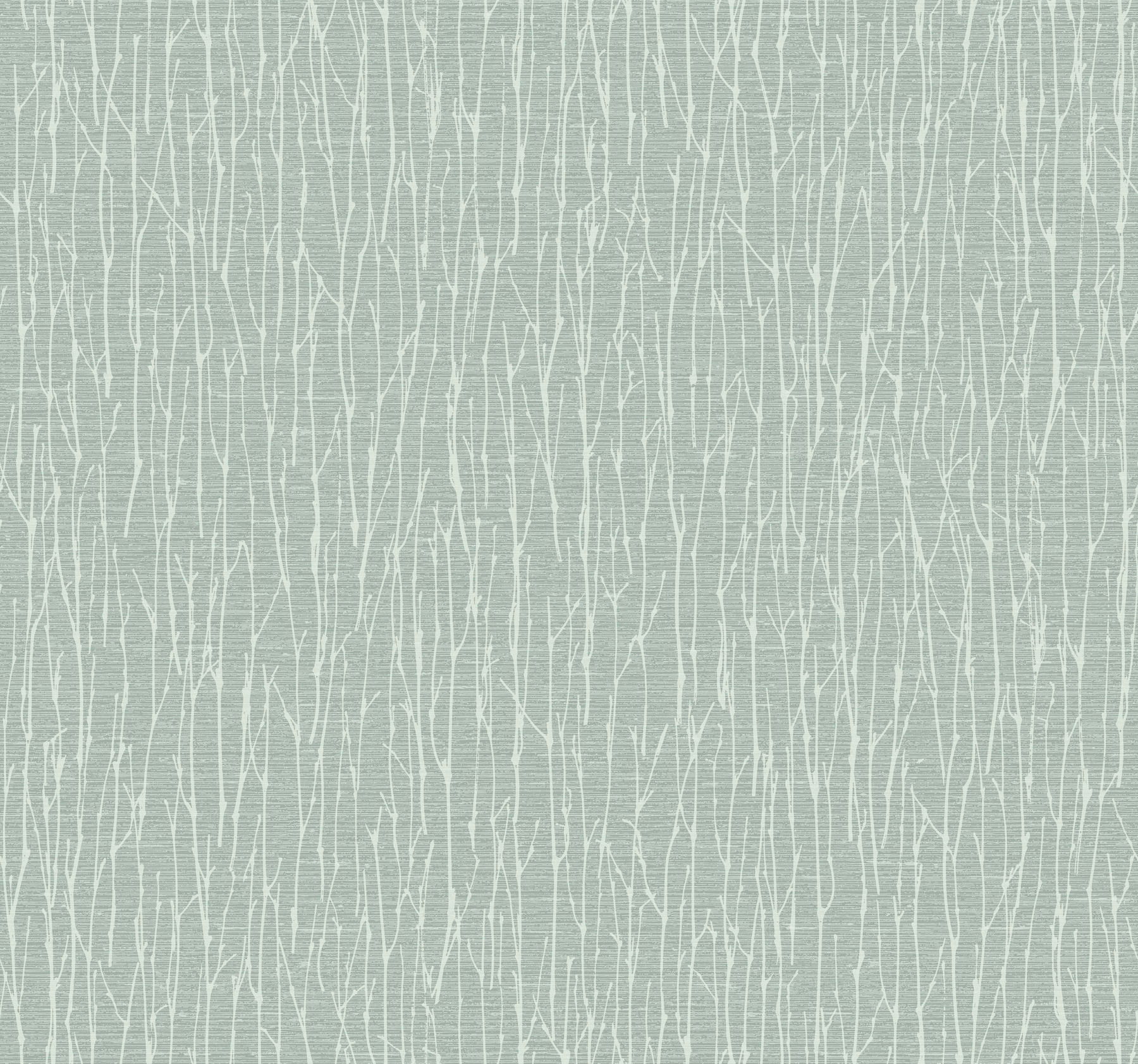 Woodland Twigs Sage Wallpaper large image 
